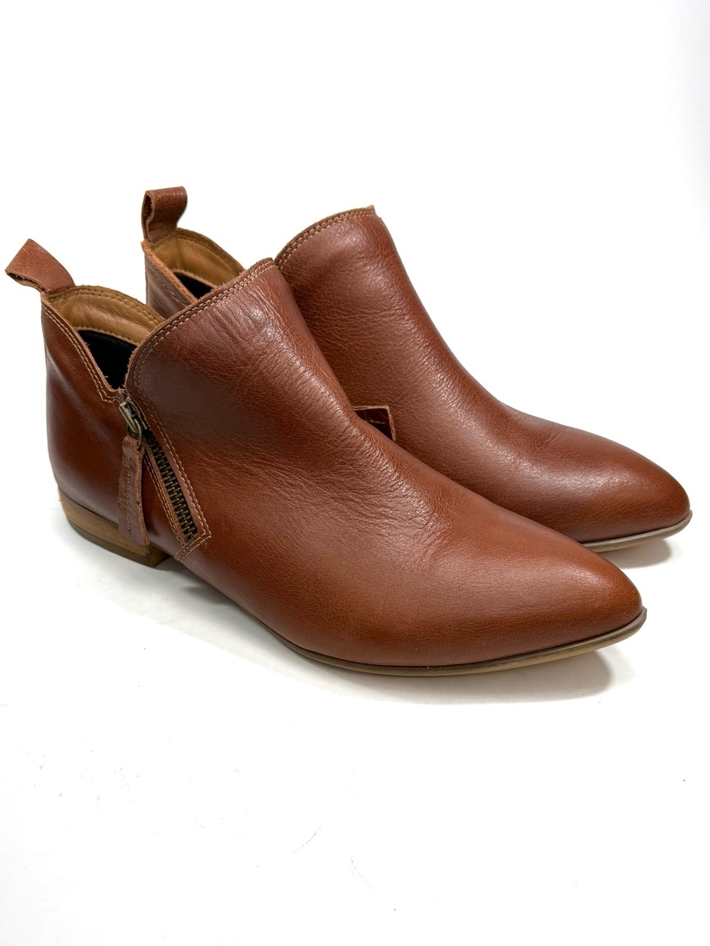 Bueno Cognac Leather Ankle Boots | 39